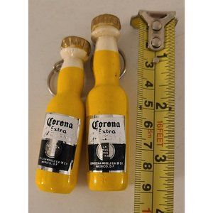 Wooden Mini Corona Extra Keychains Set Of Two